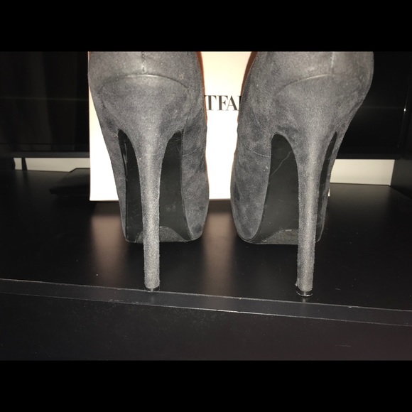 Dark Grey Platform Pumps - Picture 7 of 8